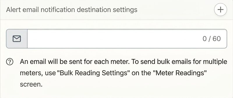 Alert threshold settings per meter