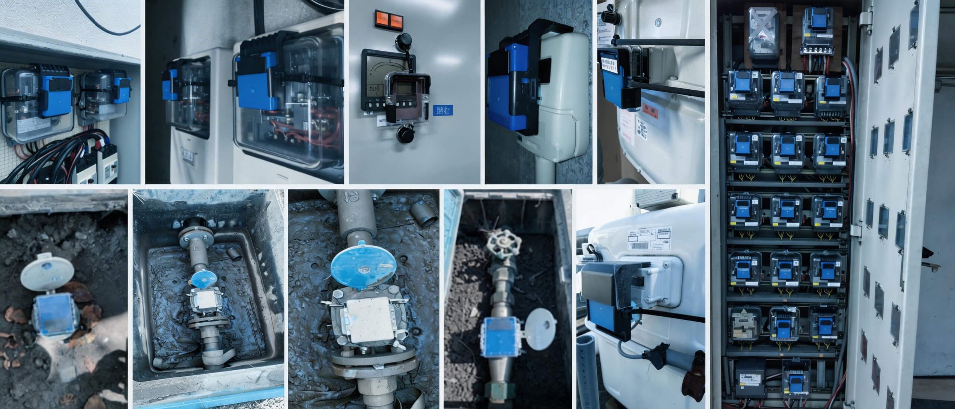 Various compatible meter types installed in different environments